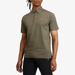 Eastside Golf Snap Placket Short Sleeve Golf Polo Shirt- Olive Green- Size M